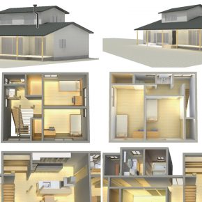 ２階のプランニングは構造と煙突で大変