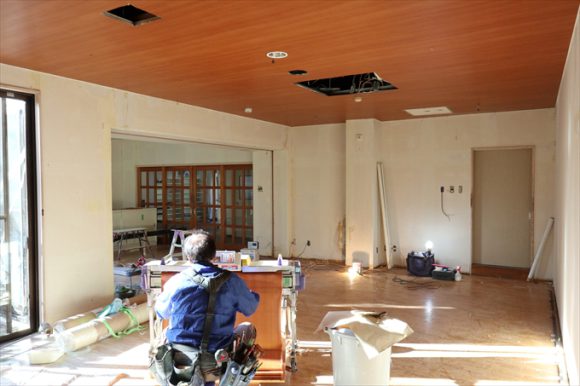 食堂リニューアル工事の様子